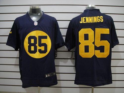  Packers #85 Greg Jennings Navy Blue Alternate Men's Stitched NFL Elite Jersey