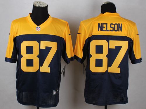  Packers #87 Jordy Nelson Navy Blue Alternate Men's Stitched NFL New Elite Jersey