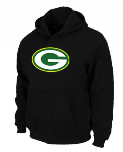 Green Bay Packers Logo Pullover Hoodie Black