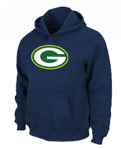 Green Bay Packers Logo Pullover Hoodie Dark Blue