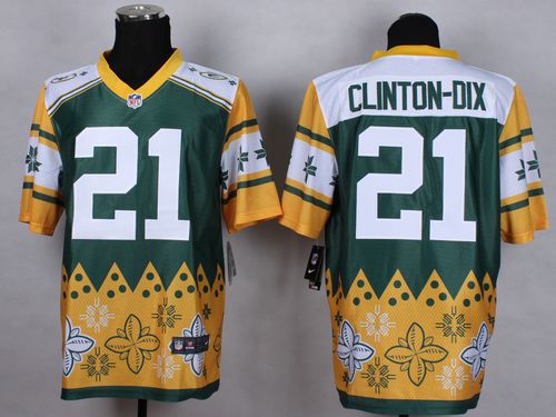  Packers #21 Ha Ha Clinton Dix Green Men's Stitched NFL Elite Noble Fashion Jersey