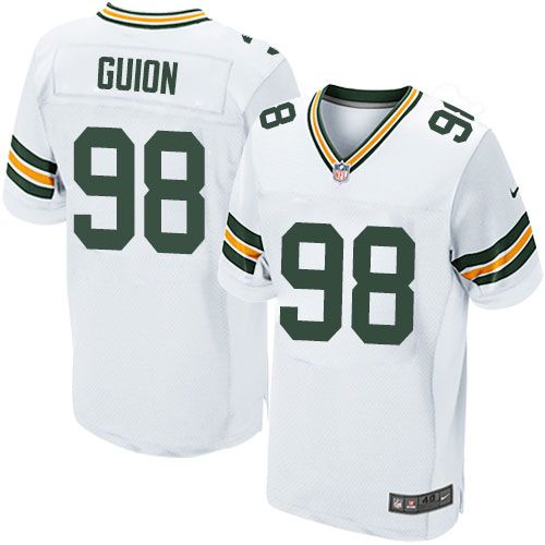  Packers #98 Letroy Guion White Men's Stitched NFL Elite Jersey