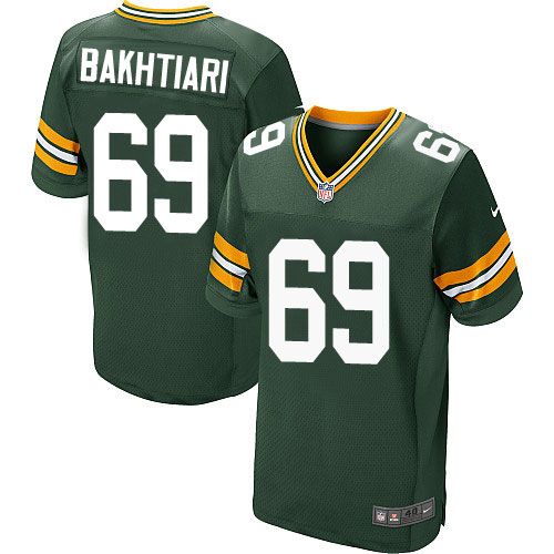  Packers #69 David Bakhtiari Green Team Color Men's Stitched NFL Elite Jersey
