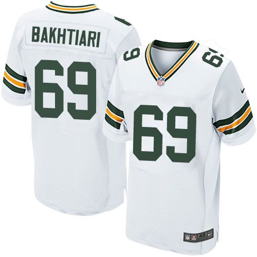  Packers #69 David Bakhtiari White Men's Stitched NFL Elite Jersey