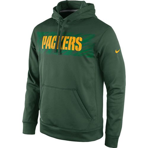 Green Bay Packers  KO Speed Wordmark Performance Hoodie Green