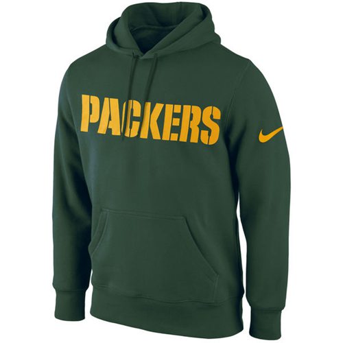 Green Bay Packers  KO Wordmark Performance Hoodie Green