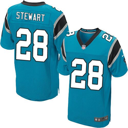  Panthers #28 Jonathan Stewart Blue Alternate Men's Stitched NFL Elite Jersey