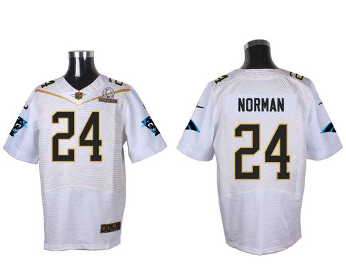  Panthers #24 Josh Norman White 2016 Pro Bowl Men's Stitched NFL Elite Jersey