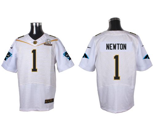  Panthers #1 Cam Newton White 2016 Pro Bowl Men's Stitched NFL Elite Jersey