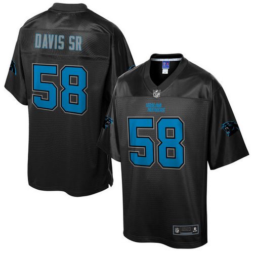  Panthers #58 Thomas Davis Sr Black Men's NFL Pro Line Black Reverse Fashion Game Jersey