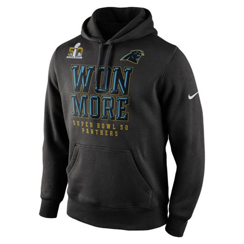 Carolina Panthers  Super Bowl 50 Bound Won More Pullover Hoodie Black