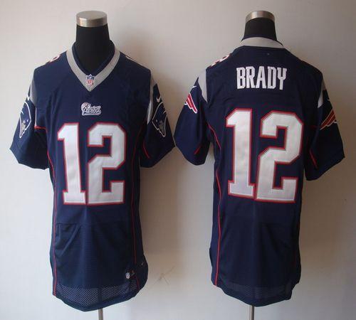  Patriots #12 Tom Brady Navy Blue Team Color Men's Stitched NFL Elite Jersey