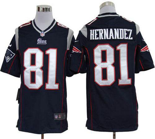  Patriots #81 Aaron Hernandez Navy Blue Team Color Men's Stitched NFL Game Jersey