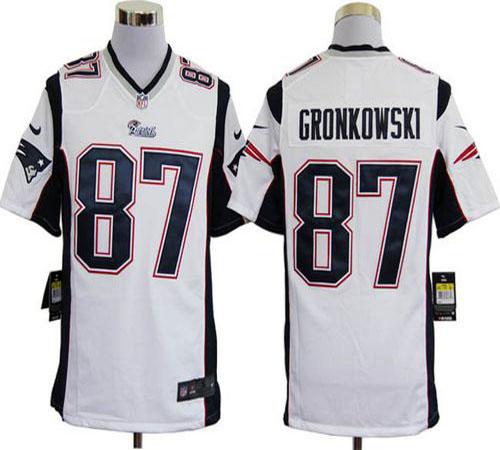  Patriots #87 Rob Gronkowski White Men's Stitched NFL Game Jersey