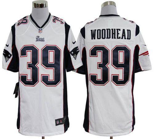  Patriots #39 Danny Woodhead White Men's Stitched NFL Game Jersey