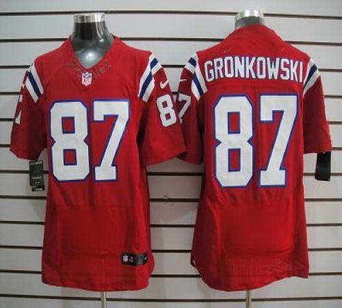  Patriots #87 Rob Gronkowski Red Alternate Men's Stitched NFL Elite Jersey