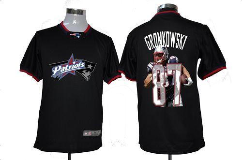  Patriots #87 Rob Gronkowski Black Men's NFL Game All Star Fashion Jersey
