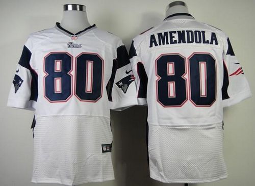  Patriots #80 Danny Amendola White Men's Stitched NFL Elite Jersey