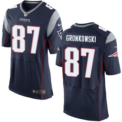  Patriots #87 Rob Gronkowski Navy Blue Team Color Men's Stitched NFL New Elite Jersey