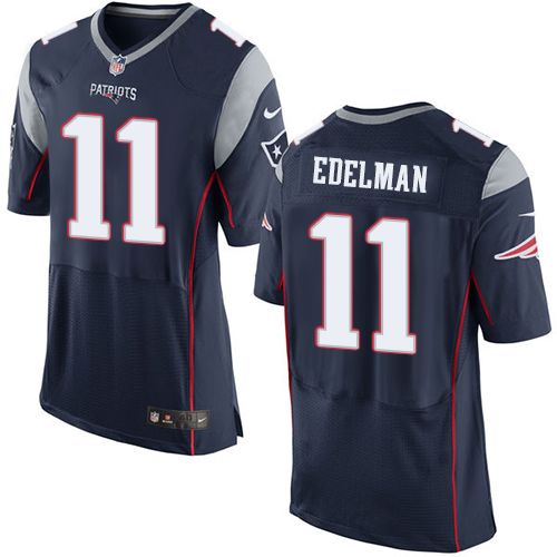  Patriots #11 Julian Edelman Navy Blue Team Color Men's Stitched NFL New Elite Jersey