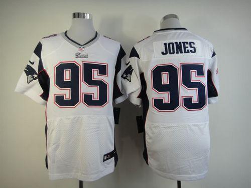  Patriots #95 Chandler Jones White Men's Stitched NFL Elite Jersey