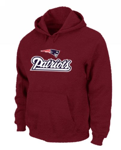 New England Patriots Authentic Logo Pullover Hoodie Red