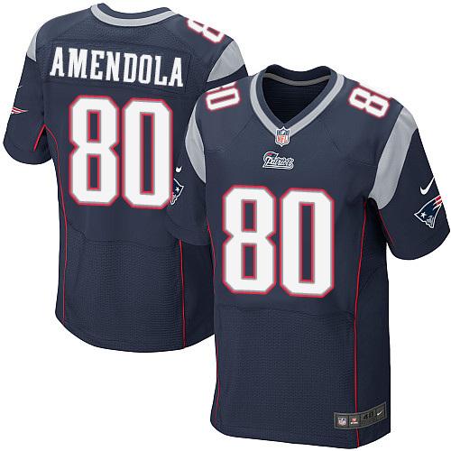  Patriots #80 Danny Amendola Navy Blue Team Color Men's Stitched NFL Elite Jersey
