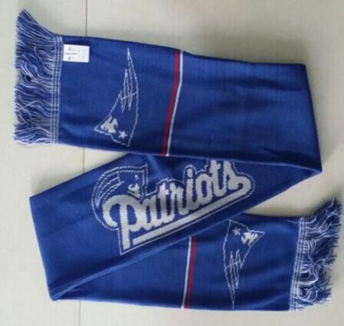 New England Patriots Blue Metallic Thread Scarf