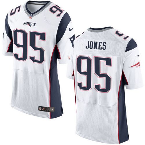  Patriots #95 Chandler Jones White Men's Stitched NFL New Elite Jersey