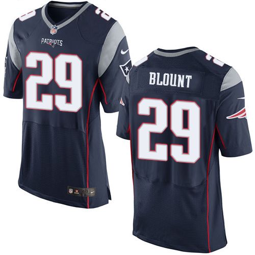  Patriots #29 LeGarrette Blount Navy Blue Team Color Men's Stitched NFL New Elite Jersey