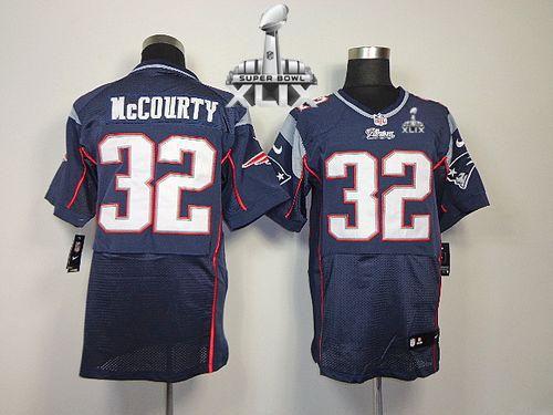  Patriots #32 Devin McCourty Navy Blue Team Color Super Bowl XLIX Men's Stitched NFL Elite Jersey