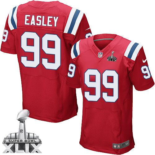  Patriots #74 Dominique Easley Red Alternate Super Bowl XLIX Men's Stitched NFL Elite Jersey