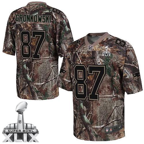 Patriots #87 Rob Gronkowski Camo Super Bowl XLIX Men's Stitched NFL Realtree Elite Jersey
