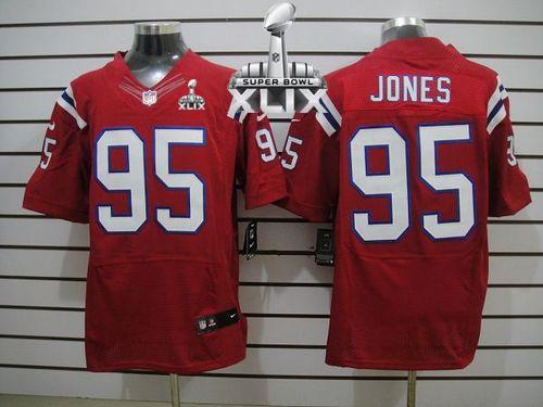  Patriots #95 Chandler Jones Red Alternate Super Bowl XLIX Men's Stitched NFL Elite Jersey