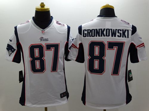  Patriots #87 Rob Gronkowski White Men's Stitched NFL Limited Jersey