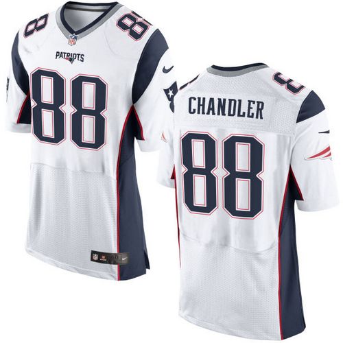  Patriots #88 Scott Chandler White Men's Stitched NFL New Elite Jersey