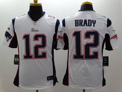  Patriots #12 Tom Brady White Men's Stitched NFL Limited Jersey