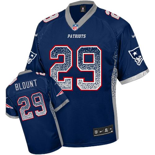  Patriots #29 LeGarrette Blount Navy Blue Team Color Men's Stitched NFL Elite Drift Fashion Jersey