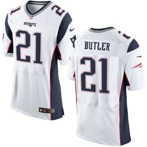  Patriots #21 Malcolm Butler White Men's Stitched NFL New Elite Jersey