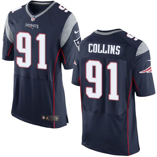  Patriots #91 Jamie Collins Navy Blue Team Color Men's Stitched NFL New Elite Jersey