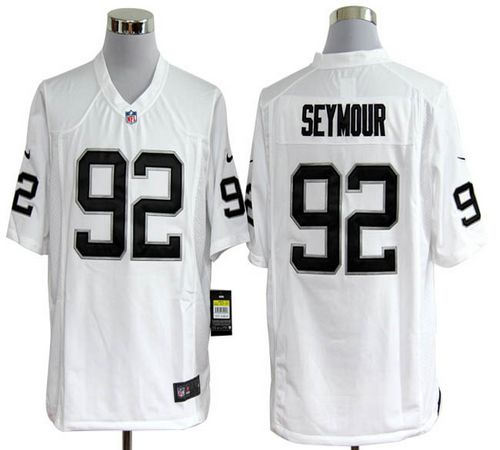  Raiders #92 Richard Seymour White Men's Stitched NFL Game Jersey
