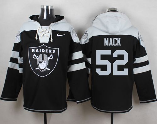  Raiders #52 Khalil Mack Black Player Pullover NFL Hoodie