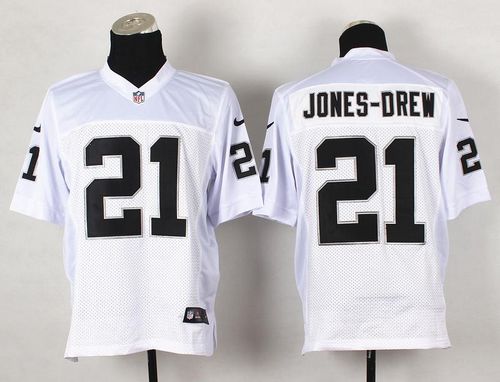  Raiders #21 Maurice Jones Drew White Men's Stitched NFL Elite Jersey
