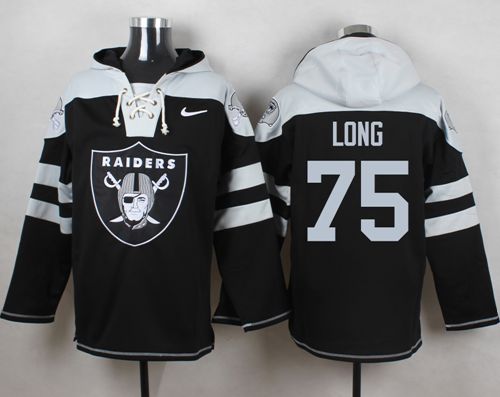  Raiders #75 Howie Long Black Player Pullover NFL Hoodie