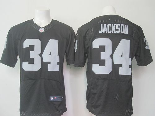  Raiders #34 Bo Jackson Black Team Color Men's Stitched NFL New Elite Jersey