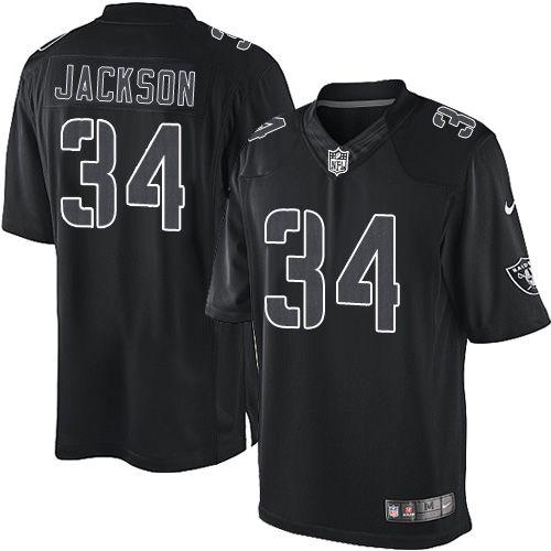  Raiders #34 Bo Jackson Black Men's Stitched NFL Impact Limited Jersey