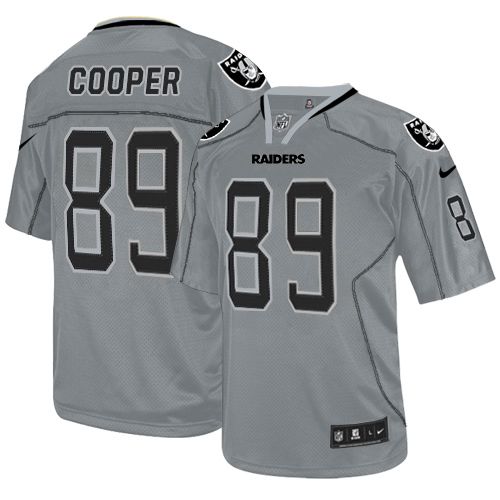  Raiders #89 Amari Cooper Lights Out Grey Men's Stitched NFL Elite Jersey