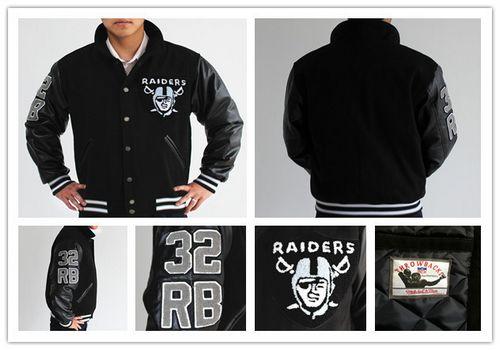 Mitchell And Ness NFL Oakland Raiders #32 Marcus Allen Authentic Wool Jacket