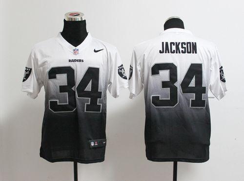 تغيير شاشة التلفزيون Nike Raiders #34 Bo Jackson White/Black Men's Stitched NFL Elite ... تغيير شاشة التلفزيون