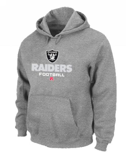 Oakland Raiders Critical Victory Pullover Hoodie Grey